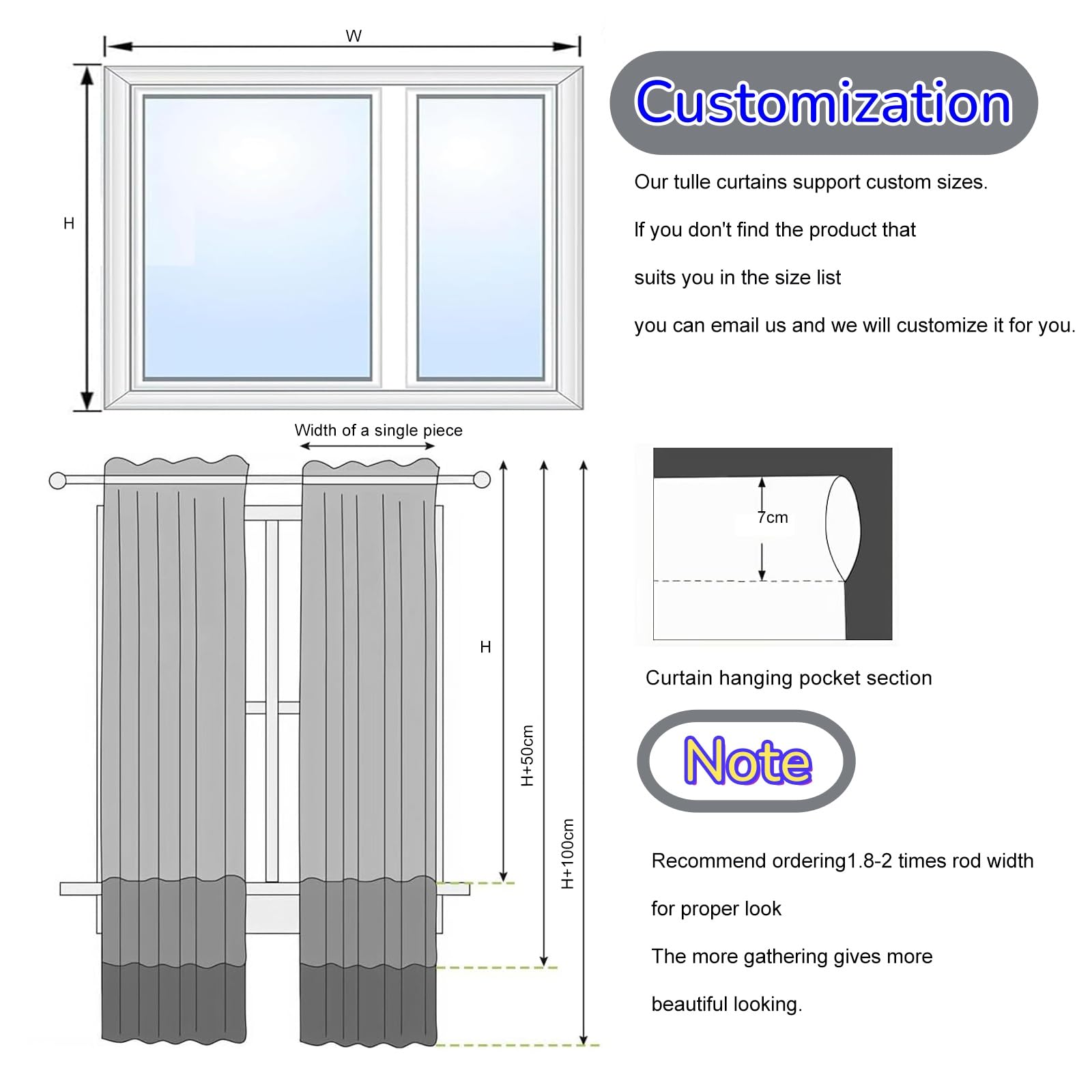 Voile Vorhänge 195 x 250 cm Leinenoptik Halbtransparent Lichtdurchlässig Transparente Polyester mit Kräuselband für Wohnzimmer Schlafzimmer Kinderzimmer, Weiß