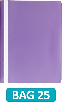 Hamelin A4 Purple Polypropylene Project Folders, Pack of 25 - Durable, Lightweight, and Vibrant