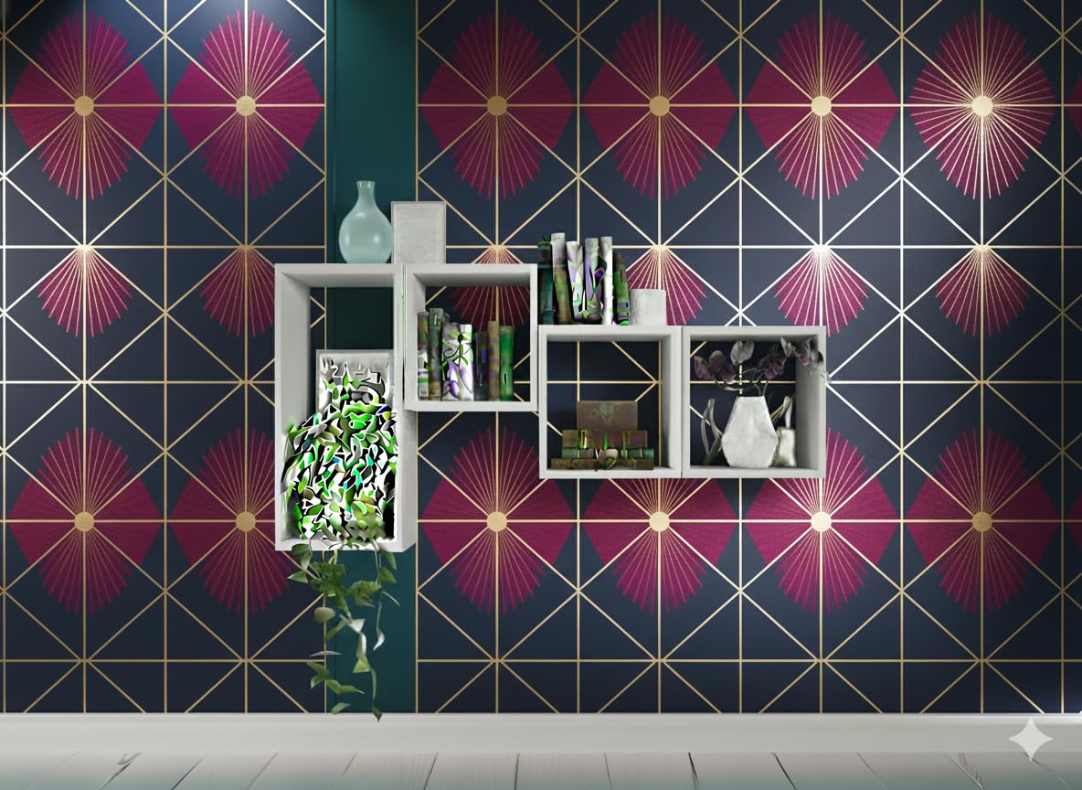 Multipurpose Vanila Tone Floating Rack for Planters & Showpieces-image-15