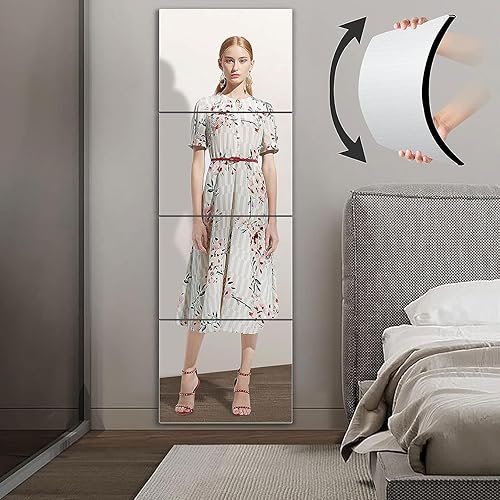 Espejo inastillable para niños, espejo de longitud completa para pared, 10 x 10 x 4 pulgadas, espejo irrompible sobre la puerta, espejo corporal