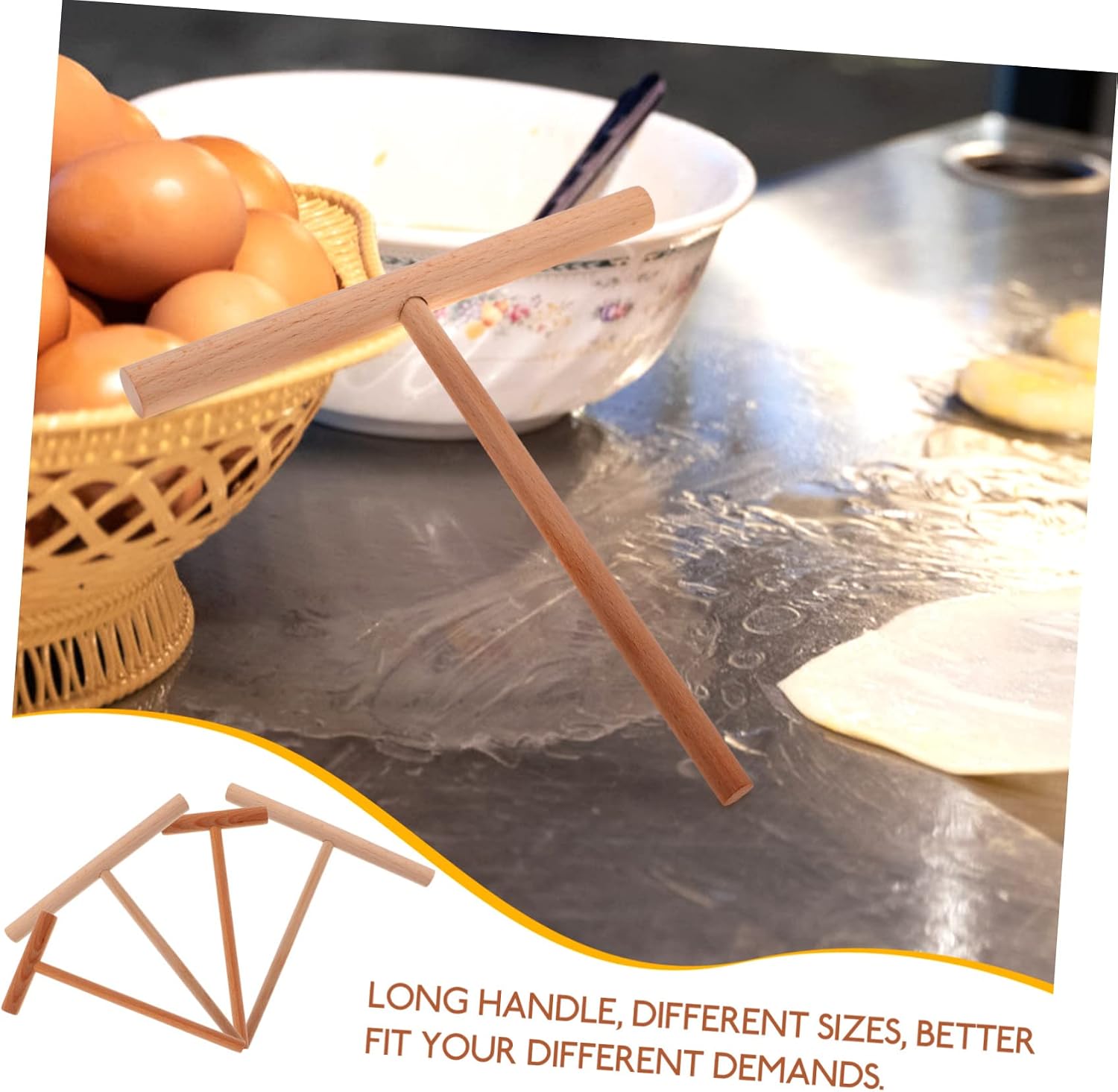 Hemoton 12pcs Wooden Crepe Spreader Professional Pancake Making Tools for Distribution Ergonomic Shaped Design for Easy Use Kitchen Cooking