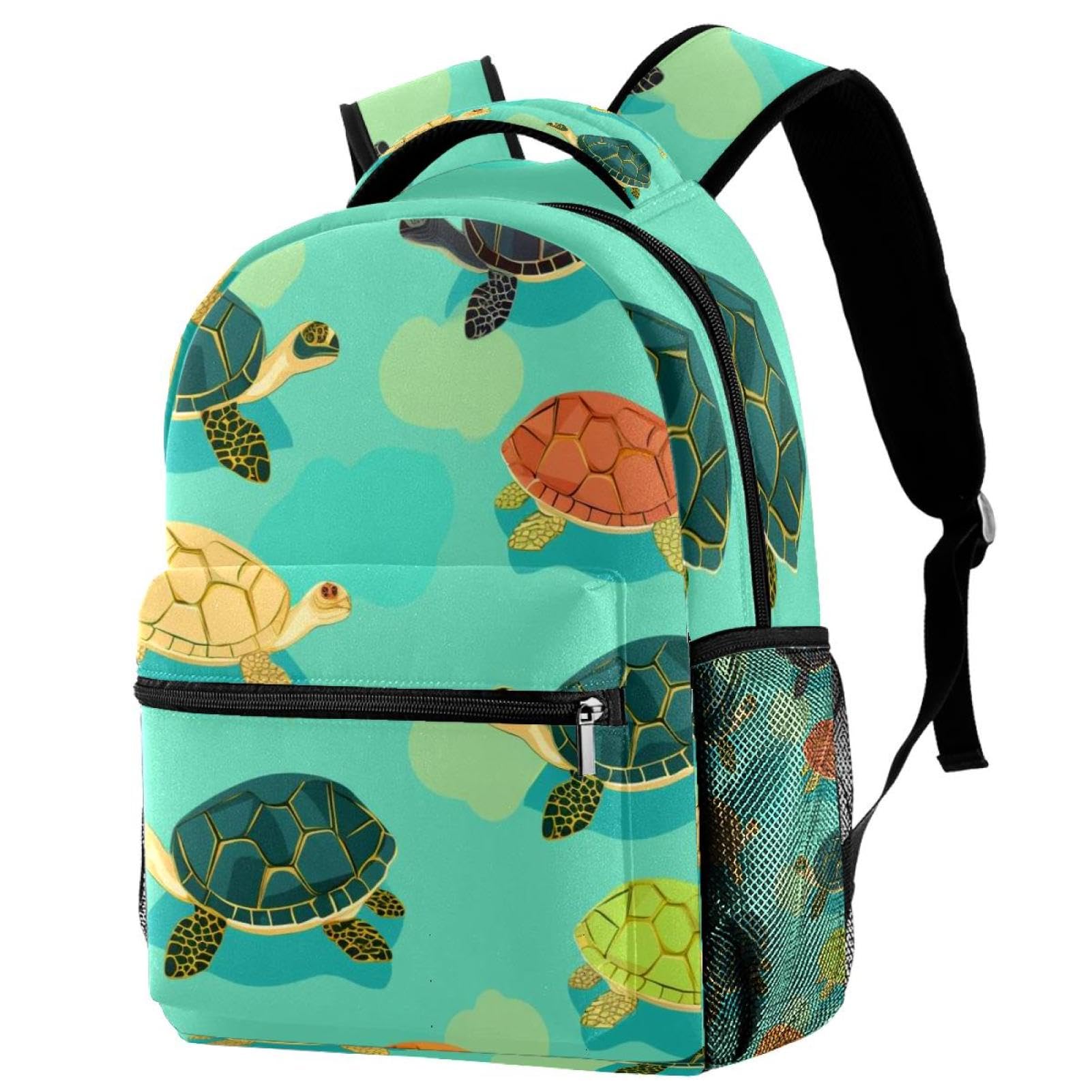 Sac à dos léger résistant à l'eau avec imprimé tortues de mer