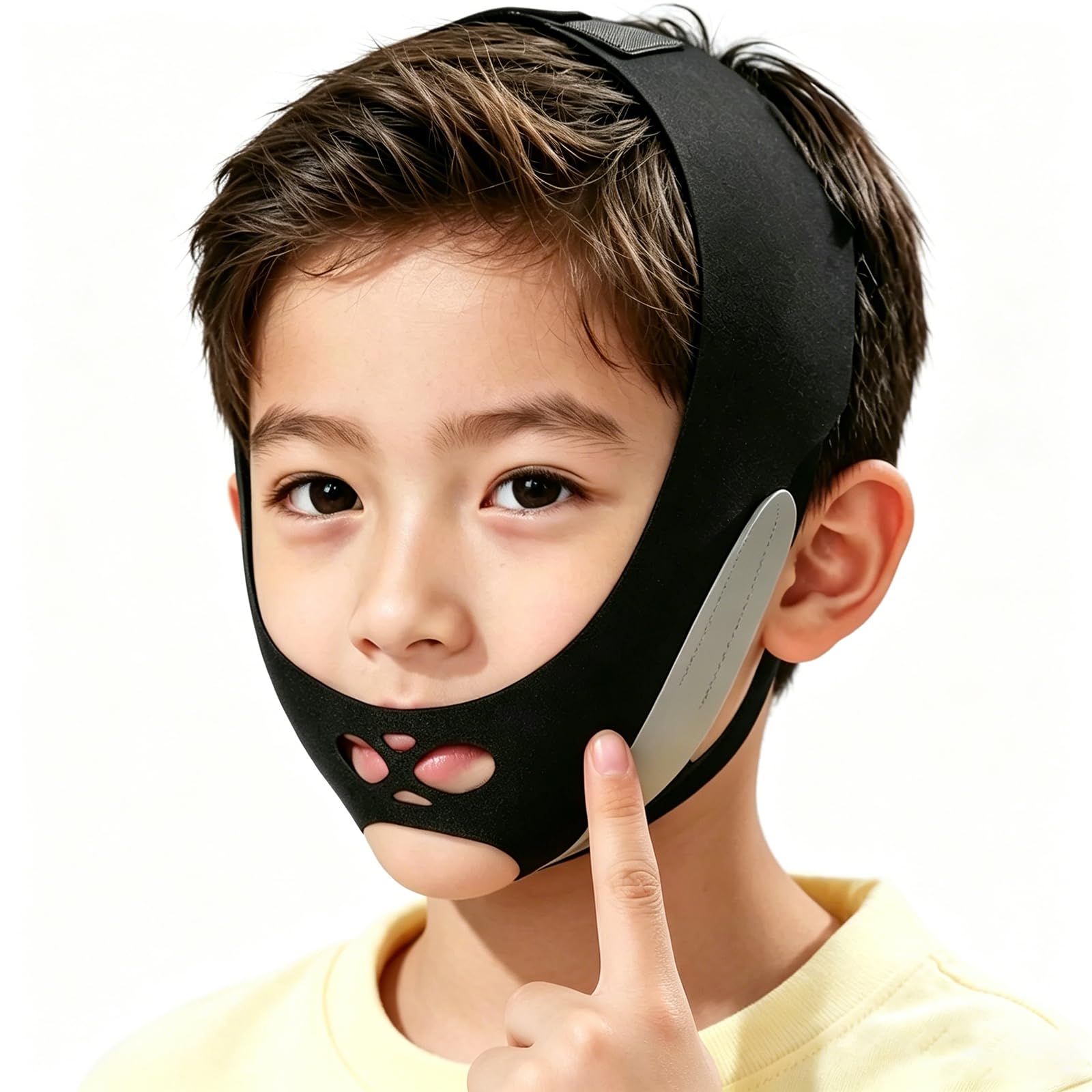 Kids Chin Strap For Sleeping, Adjustable Mouth Tape Alternative | Kids Sleeping Chin Band(3-8Years), Nose Breathing Mouth Tape Alternative, Soft Elastic Fabric, Helps Keep Mouth Closed-image-21
