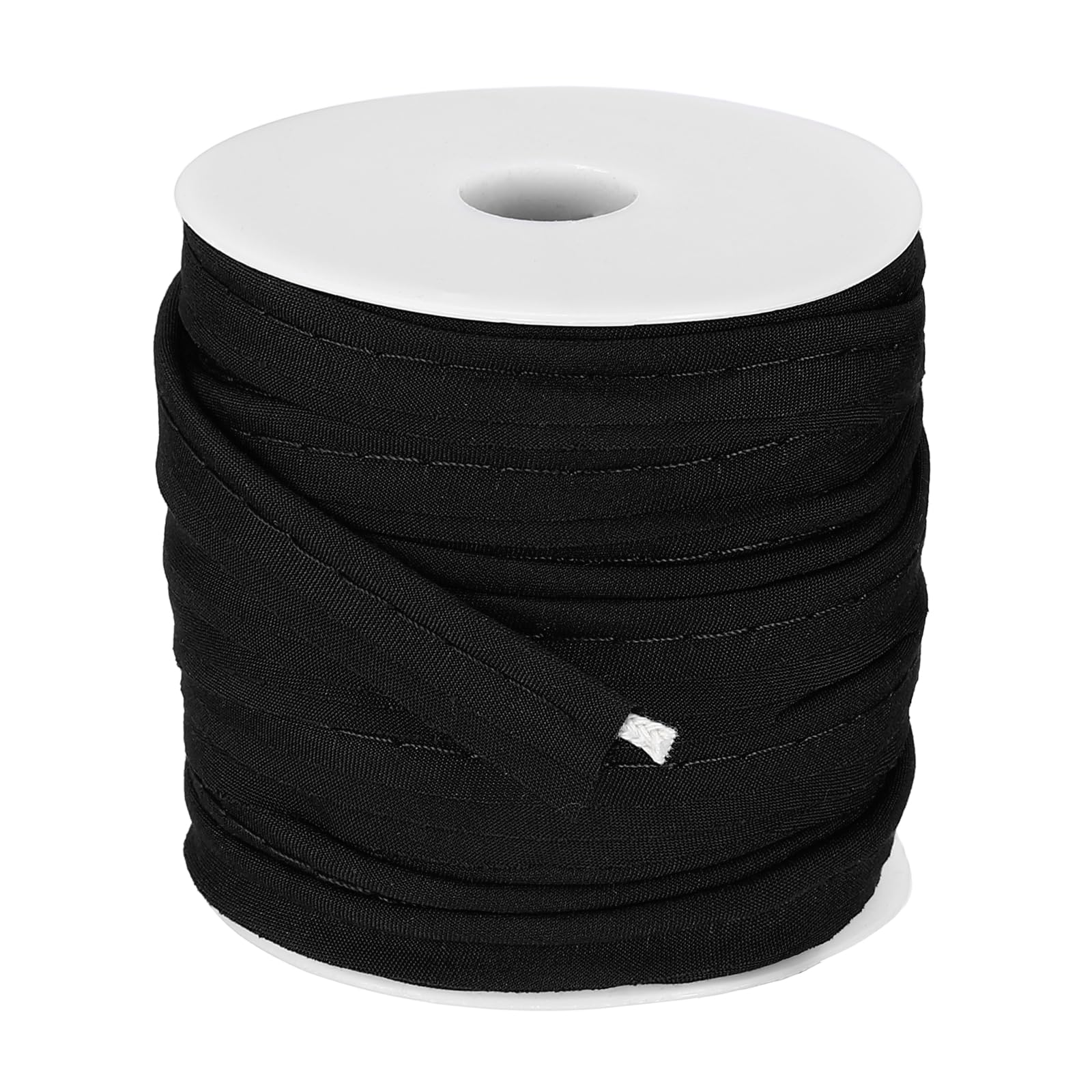 sourcing map Piping Trim Bias Tape, 3/8 Inch 25 Yards Cotton Folding Binding Tape with Welting Cord, Decorative Sewing Trim for Home Decor Sewing DIY Crafting Clothing Fabric Edge, Black