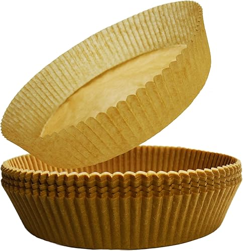 Forro de papel desechable para freidora de aire, 50 piezas de 6.3 pulgadas de ancho, revestimiento antiadherente para freidora de aire, papel de