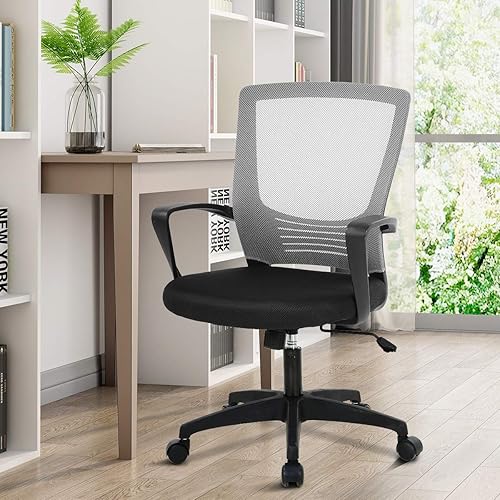 Silla de oficina ergonómica para computadora, sillas de escritorio para el hogar, silla de tareas con soporte lumbar, sillas de oficina giratorias