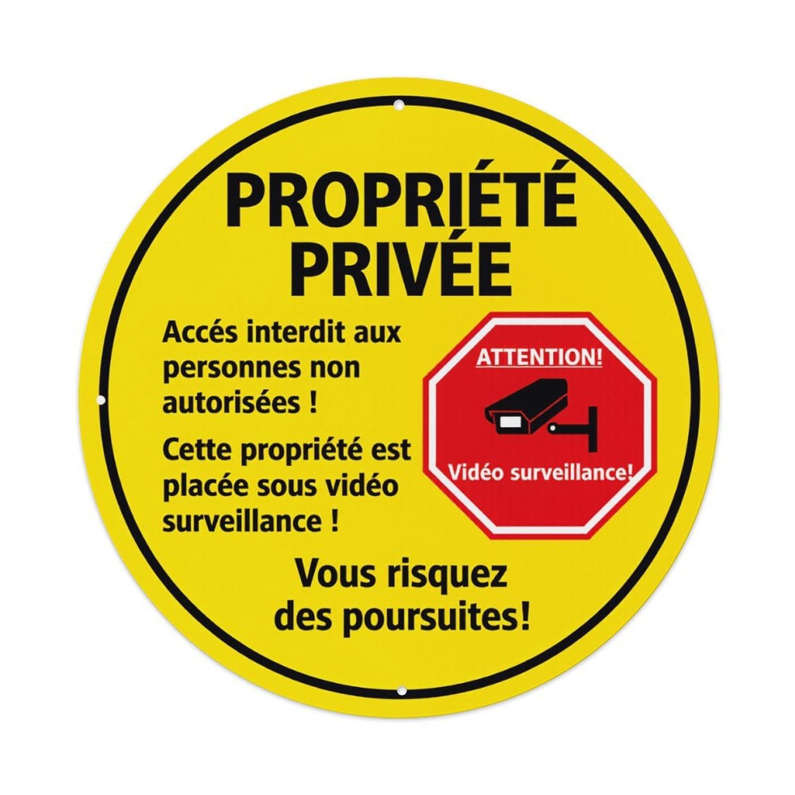 Private Property Surveillance No Trespassing Metal Tin Sign Vintage Garden Bedroom Cafe Bar Man Cave Home Wall Decor Metal Poster 8x8 inches