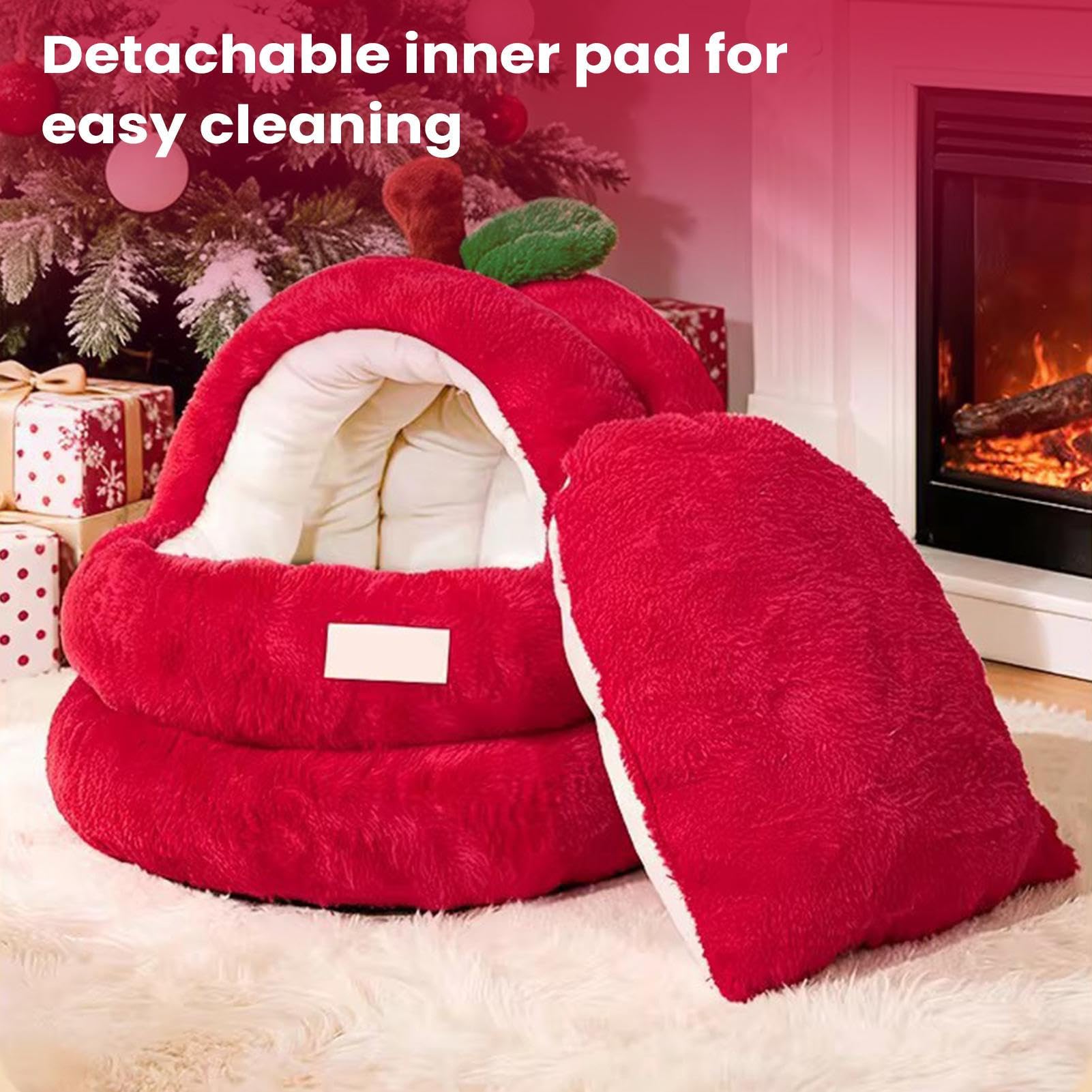 Casa para Perros – Lavable Antideslizante para Mascotas – Cama cálida para Perro – para Gatitos pequeños, medianos y Grandes, Cachorros, Porche, balcón, jardín, Patio, Granero
