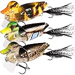 TRUSCEND Fishing Lures for Bass, Multi Jointed Plugs Swimbait, Lifelike Duck Swimmer for Trout Perch Pike Crappie Walleye Fishing Freshwater