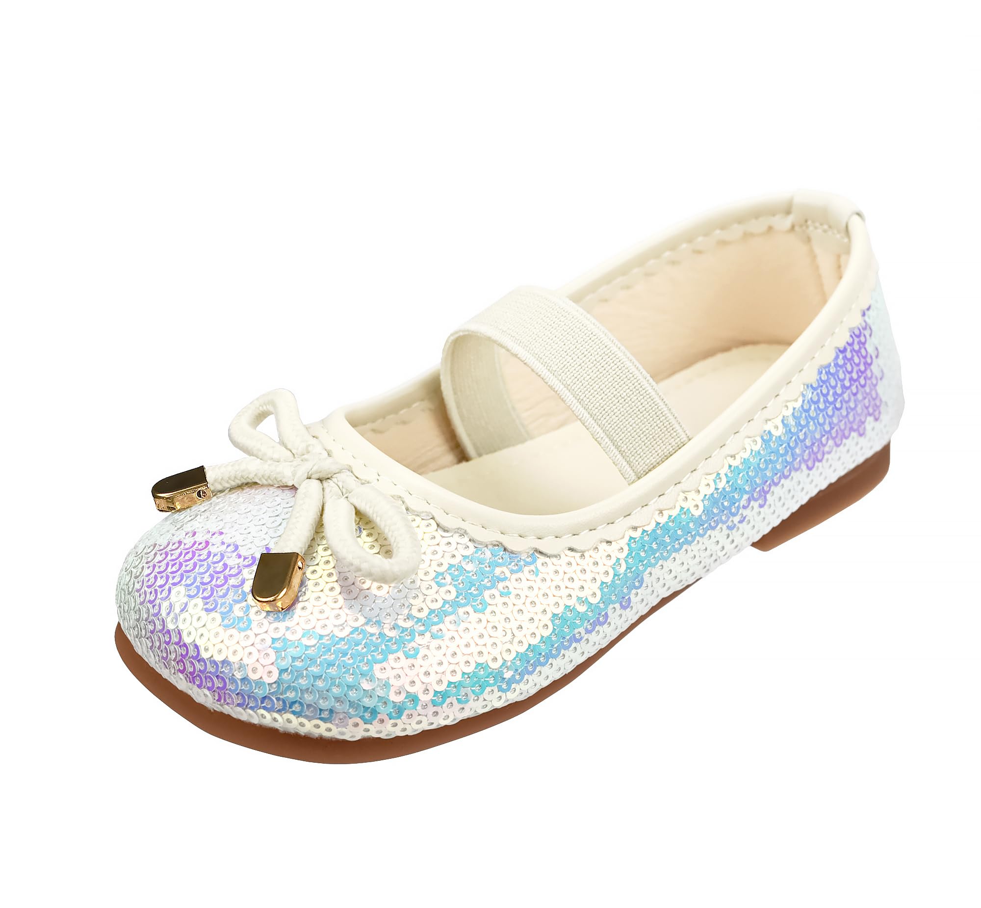 Scarpe Principessa Glitterate per Ragazza Bambina Bimba, Scarpe Cosplay con Paillettes Eleganti per Festa Cerimonia