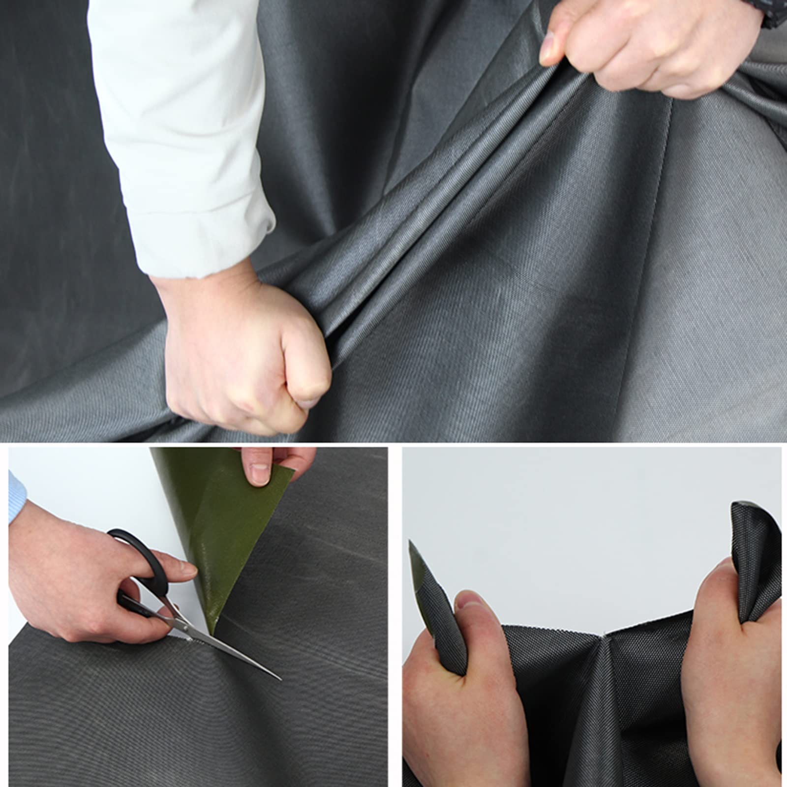 Bâche imperméable Extra résistante Lona en Toile Noire pour abri extérieur, Couverture de Toit, Pare-Soleil de Jardin, Camping, Tapis de Sol (Couleur : Noir, Taille : 2 x 2 m)