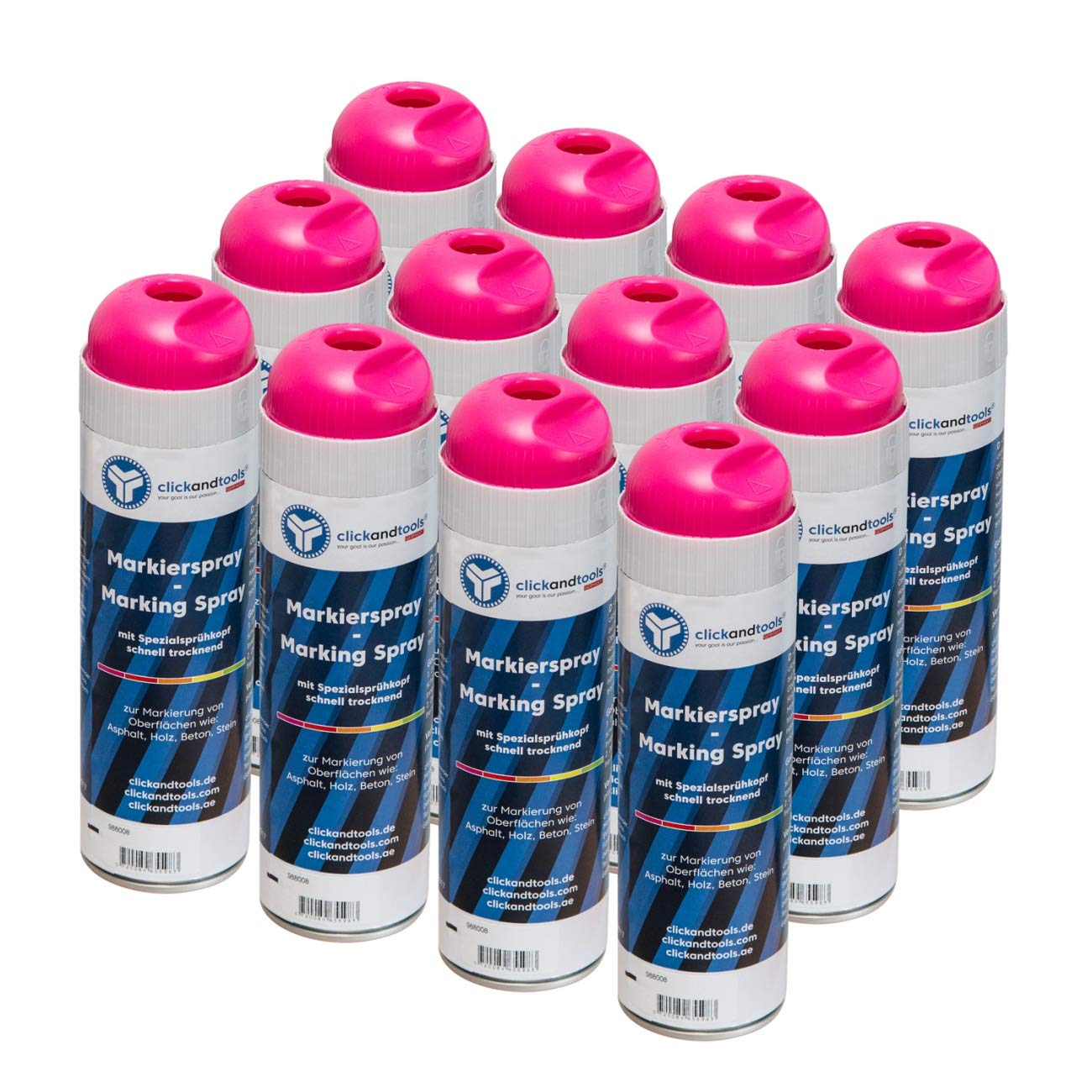 Markierungsspray In Pink – 500 Ml Dose Mit 360° Ventil, Hohe Deckkraft, Bis Zu 90 M Reichweite