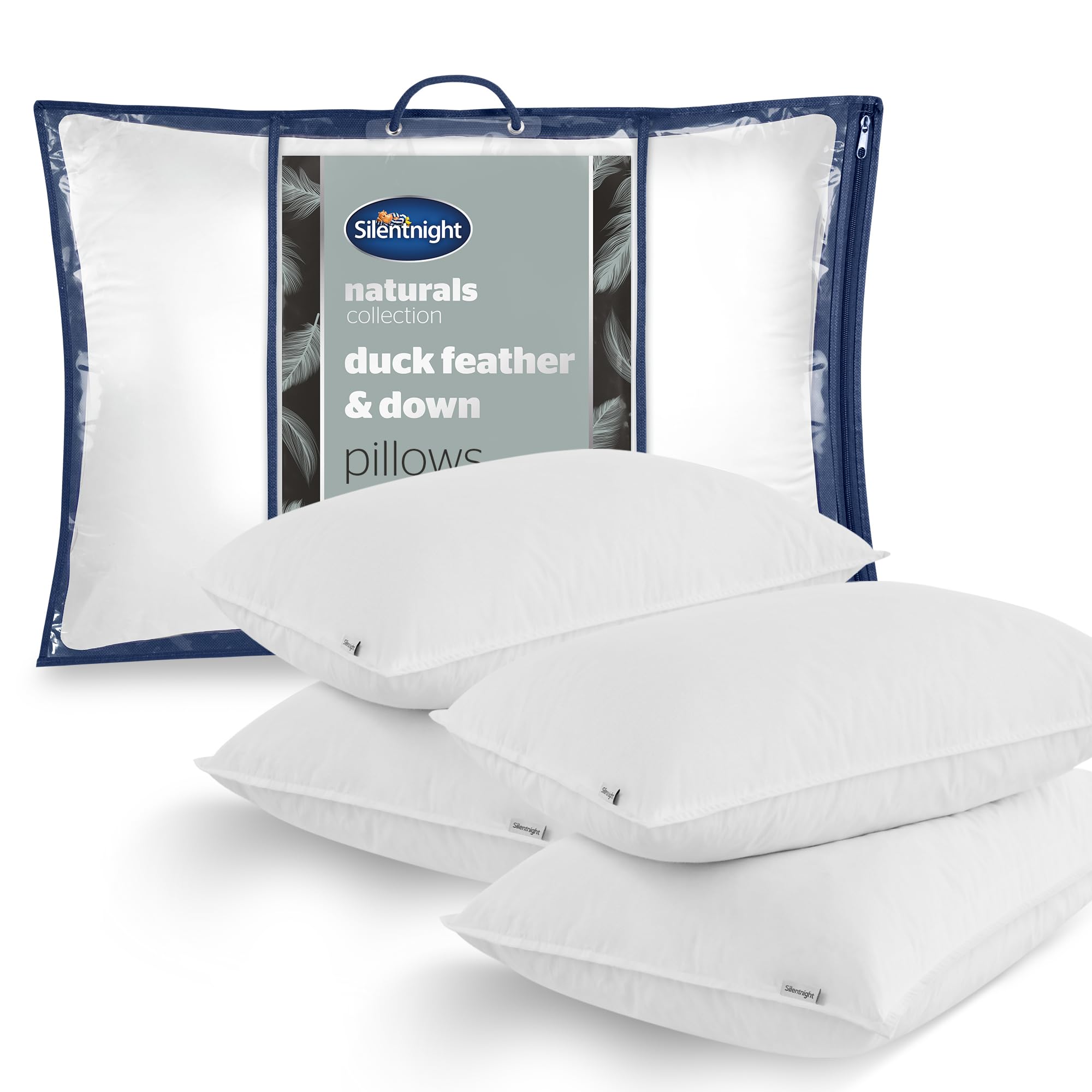 Silentnight Feather & Down Pillow - 4 Pack White