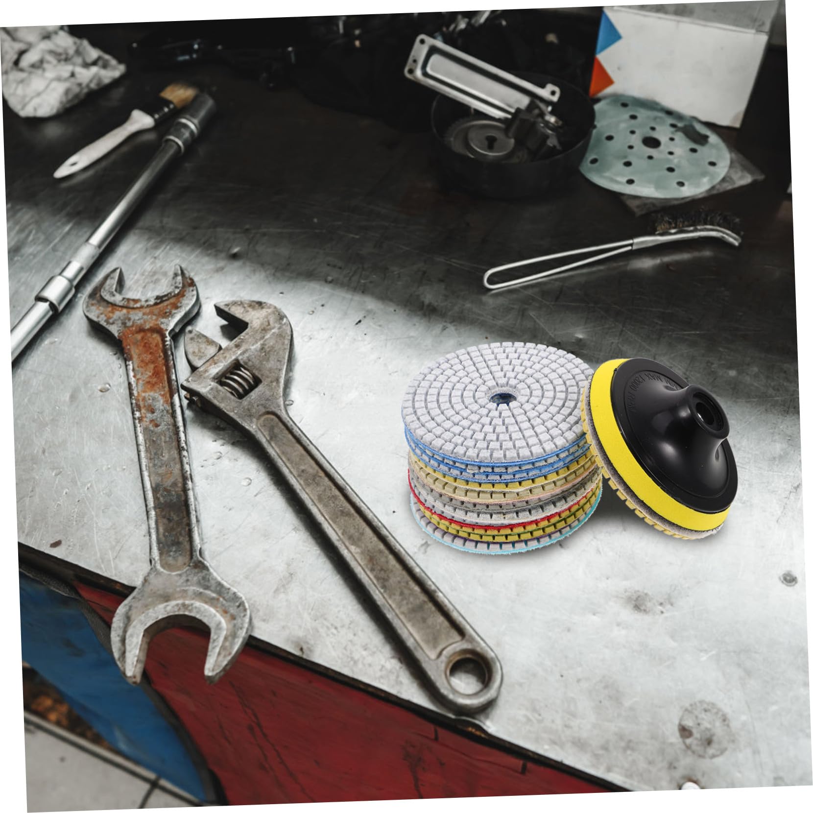 Amosfun Disque De Polissage Pour Carrelage Et Kit Outils De Ponçage De Remplacement Pour Marbre Et Roche