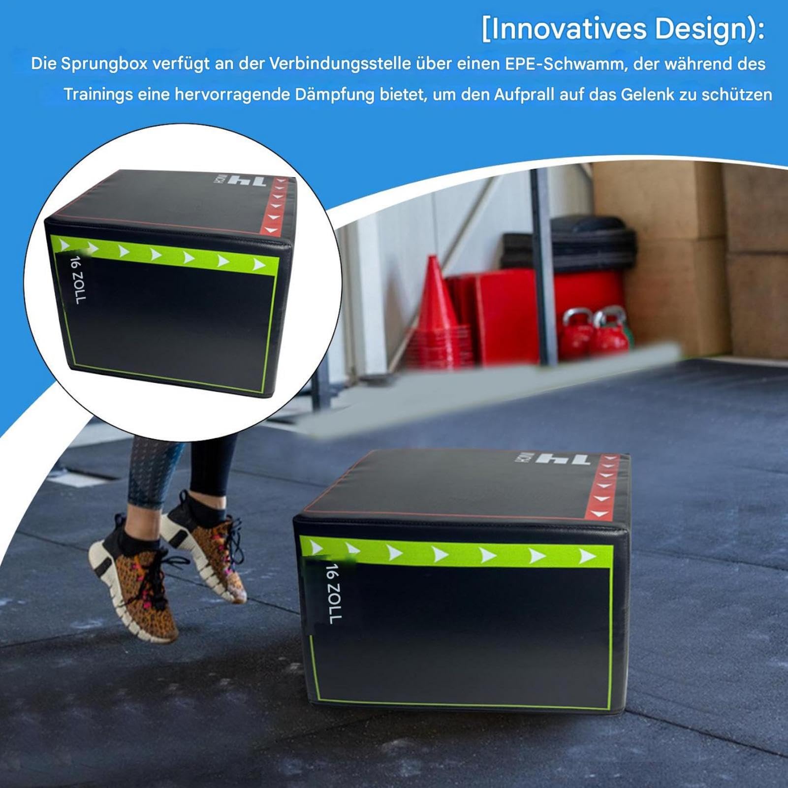 Sprungbox zum Training, Box Jumps for Home Gym,Nicht rutschfestes, schocksicheres plyometrischer Sprungbox | Fitnessstudio -Trainingsmittel, Sprungschulungswerkzeuge für Fitness, Training,