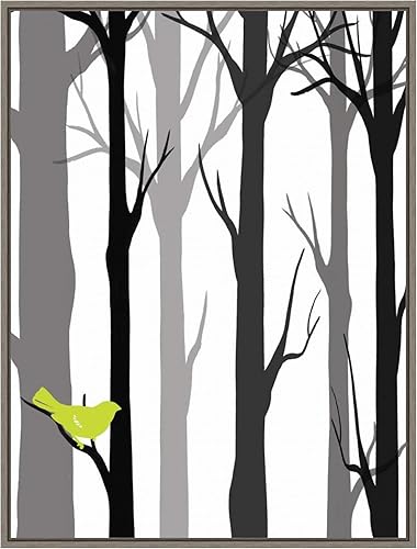 Miniatura 7 de Amanti Art Framed Canvas Wall Art Print (32x42) Forest Silhouette I by June Erica Vess Float Framed Canvas Art for Wall Decor, Living Room, Bedroom,