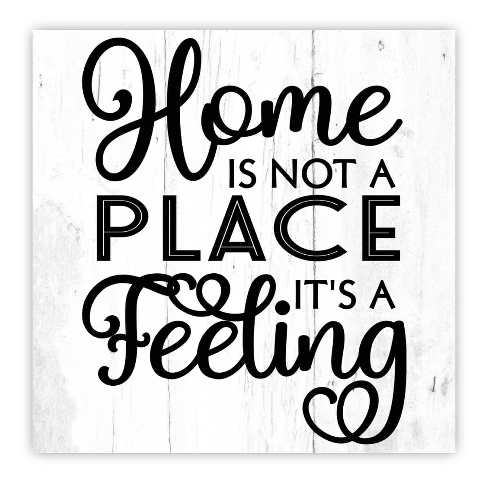 Home Is Not A Place panneau en bois style ferme pour un salon chaleureux et accueillant