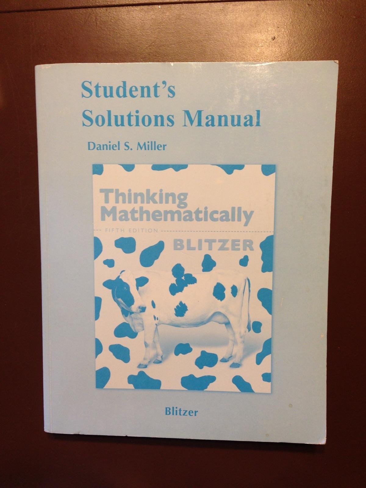 Student's Solutions Manual for Thinking Mathematically, 5th Edition