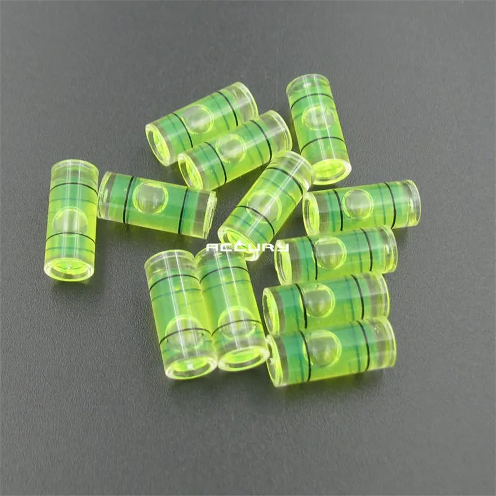 100 Uds 7 * 16mm nivel de burbuja vial de plástico Mini nivel de burbuja de plástico nivelador acrílico for pared TV o cuadro de pared colgante(20cm)