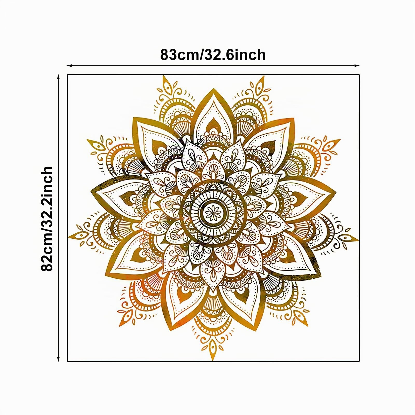 Adesivo murale Mandala Adesivo murale Mandala per camera da letto Adesivo murale Adesivo murale Decorazione murale Immagine murale Stile Boho Yoga Decorazione murale per ingresso, Adesivi