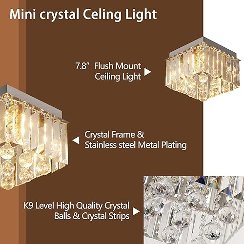 Miniatura 94 de Moderno candelabro de cristal LED, iluminación empotrada, lámpara colgante con control remoto para sala de estar, comedor, dormitorio, isla