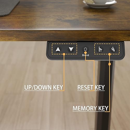 Miniatura 8 de JUMMICO Escritorio de pie eléctrico ajustable de 44 pulgadas escritorio grande para sentarse de pie escritorio de computadora oficina en casa