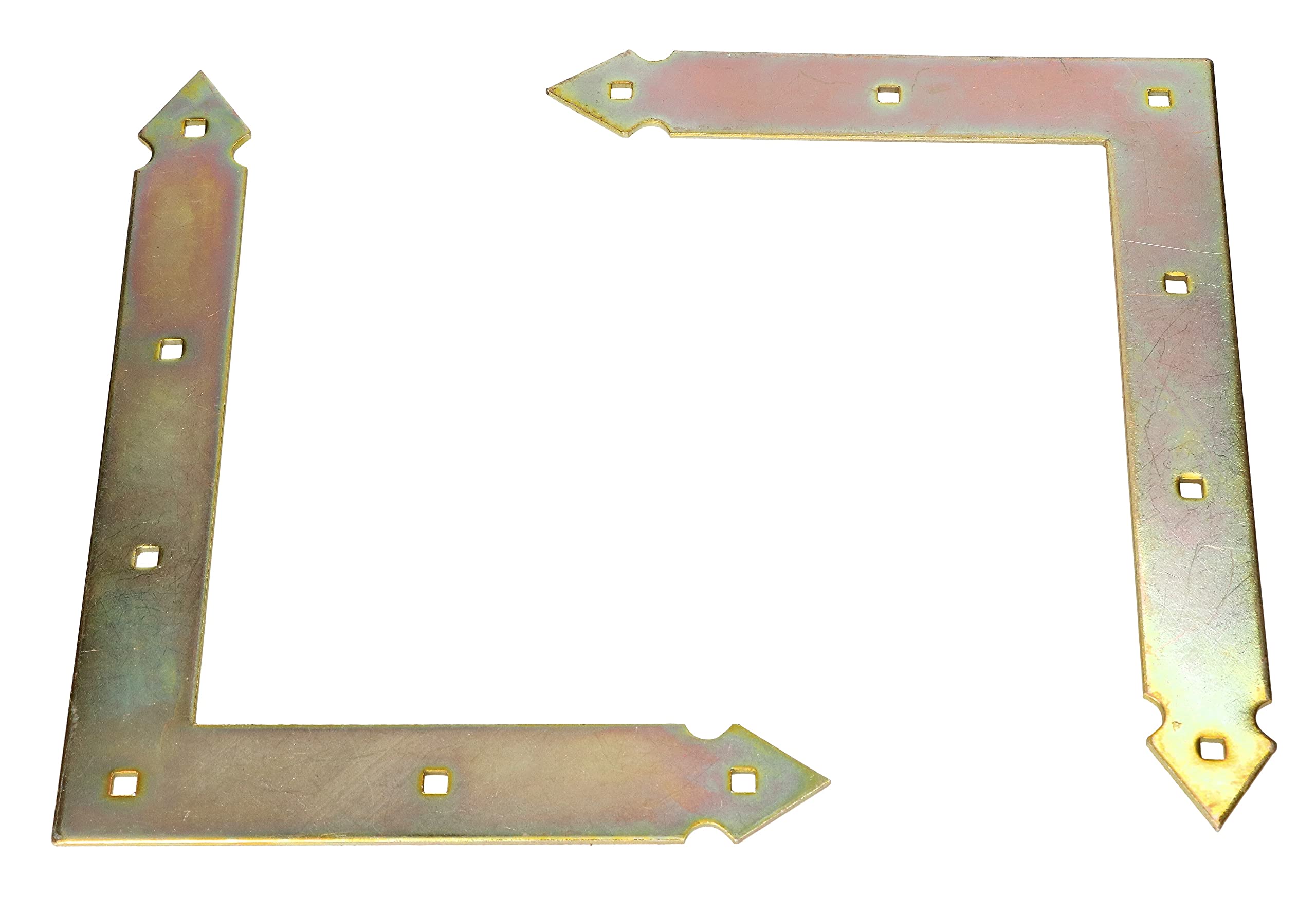 KOTARBAU® 10 x Placas de Esquina, Placas Planas en Forma de L, 270x210 Conector Angular, Conector de Esquina, Placa Perforada, Placas de reparación 90º, Conectores Planos, Pletinas, Soportes de Acero