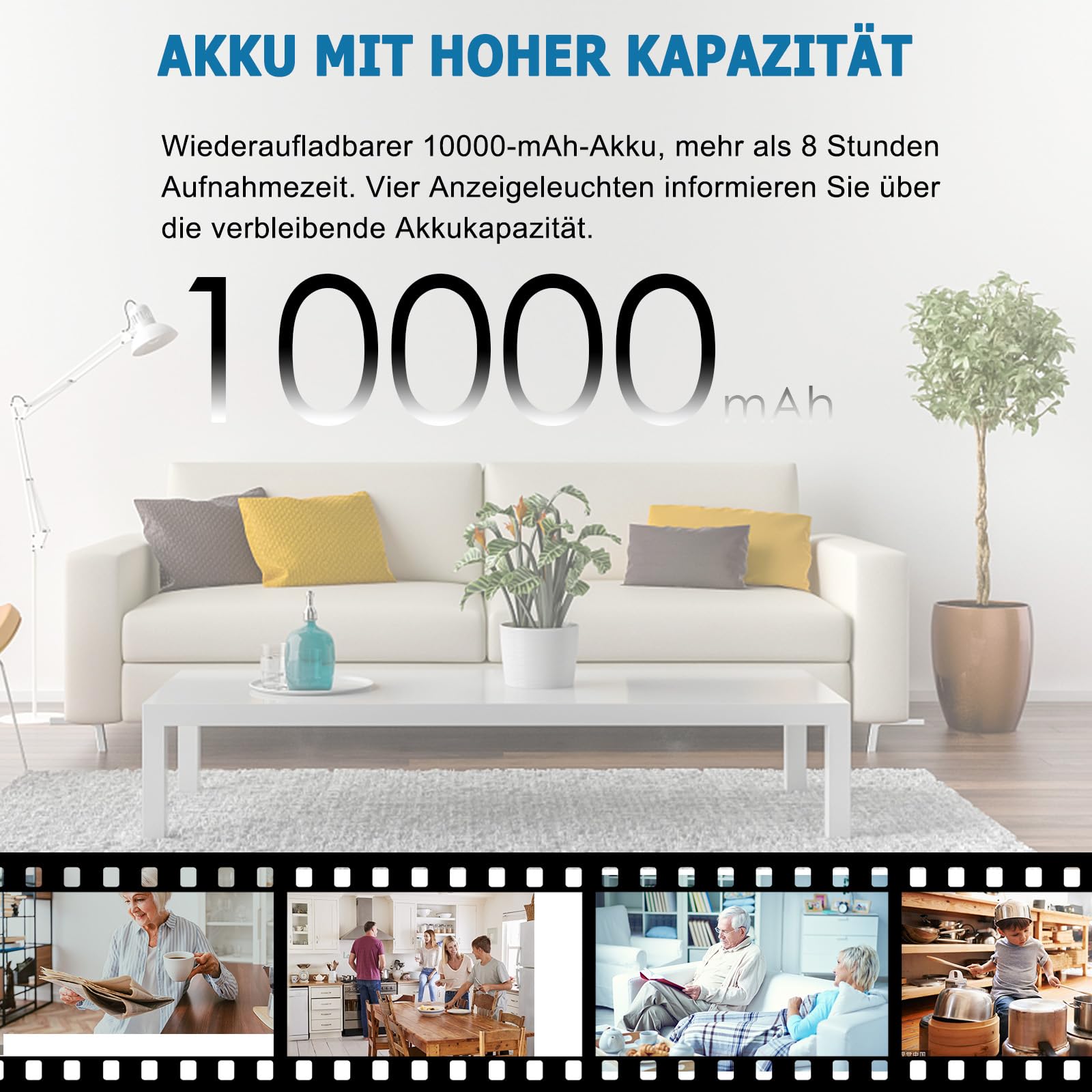 sakalaka 1080P HD Mini Überwachungskamera Videokamera für Innen und Außen