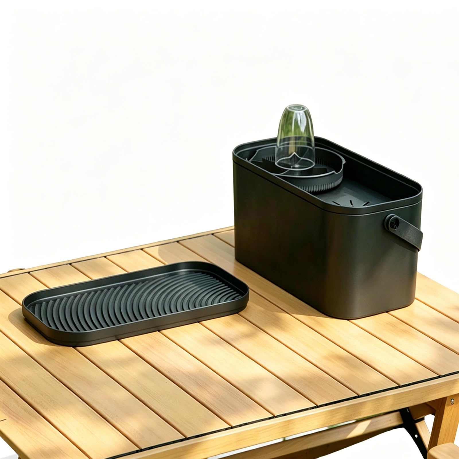 Lavavasos Eléctrico De Sobremesa A Alta Presión, con Depósito De Agua De 2,6 L + 3,5 L, Limpieza Profunda De 360°, Recargable, para Vasos con Diámetro De Abertura De 3 A 15 Cm