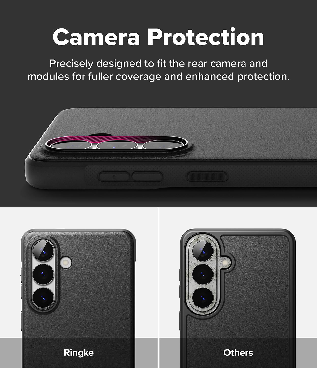 Ringke Onyx for Samsung Galaxy S26 Case Back Cover [Anti-Fingerprint Texture] Slim-Fit Lightweight Shockproof Protective with Non-Slip Side Grip - Black — Amazon image 3