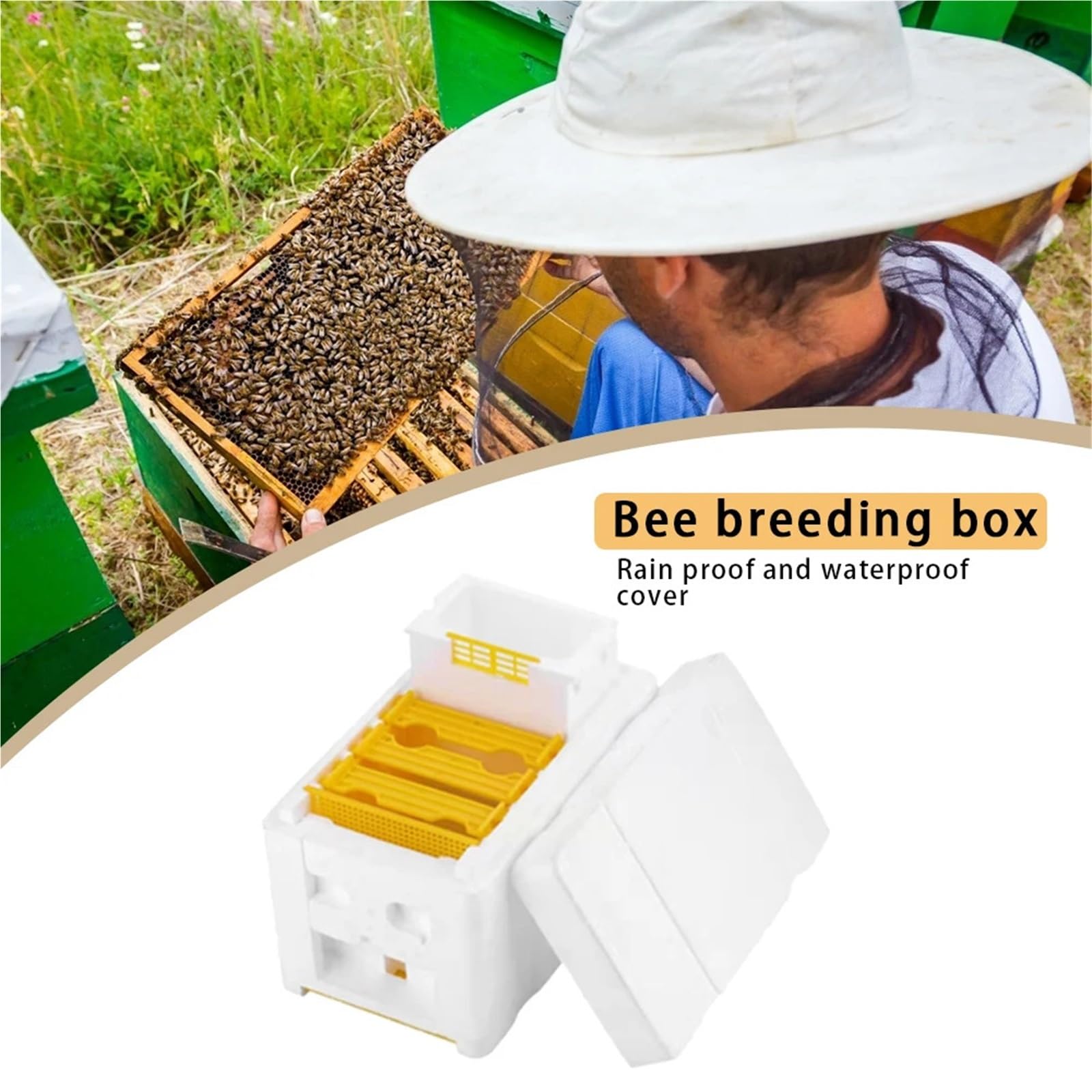 Bienenstock-Rahmenhalter-Ausrüstungs-Kit – Imkerbox mit Schaumstoff, unverzichtbare Werkzeuge für Garten- und Bienenhaltung, langlebiges und effizientes Bienenstockmanagement