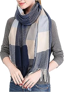 Wander Agio Women's Fashion Scarves Long Shawl Winter Thick Warm Knit Large Plaid Scarf