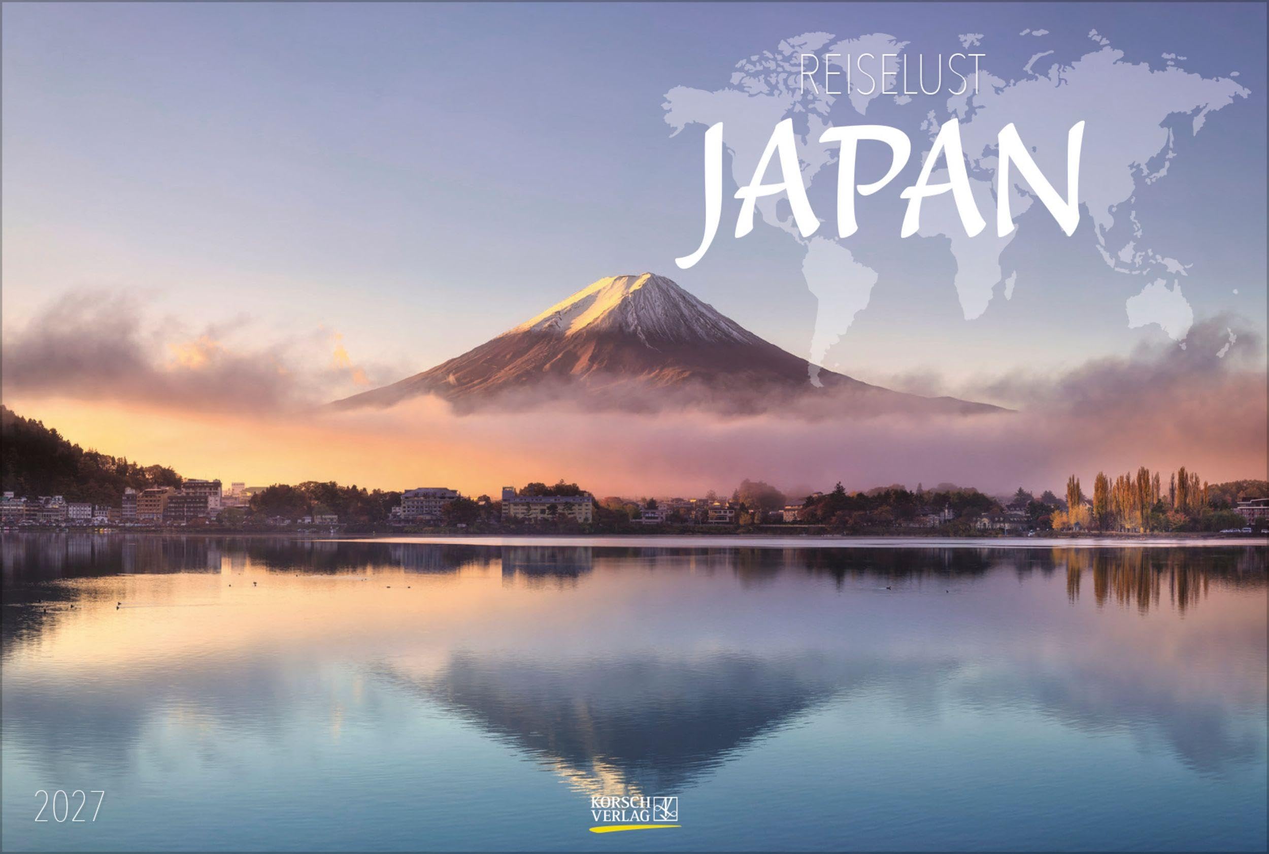 Reiselust Japan 2027: Großer Foto-Wandkalender mit Bildern von Japan. Edler schwarzer Hintergrund. PhotoArt Panorama Querformat: 58x39 cm.