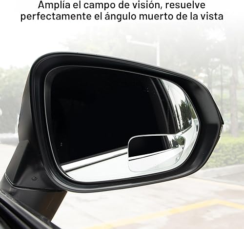 Miniatura 7 de LivTee Espejo de coche de punto ciego, espejo lateral convexo de vidrio HD, sin marco, espejo retrovisor gran angular para automóviles, SUV,