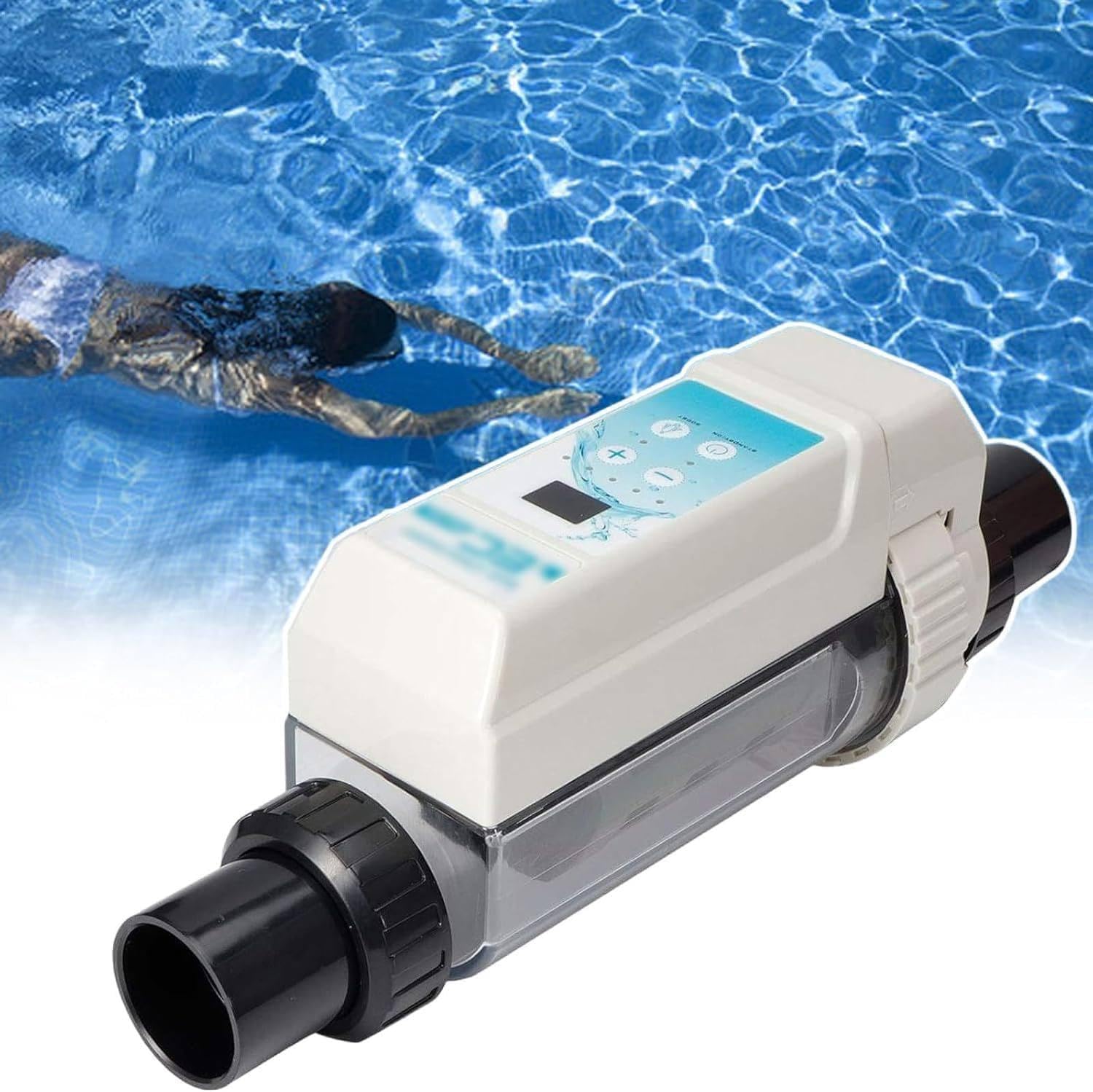 ROEFETY Automatic Salt Water Chlorination System for Swimming Pools, 12g/h