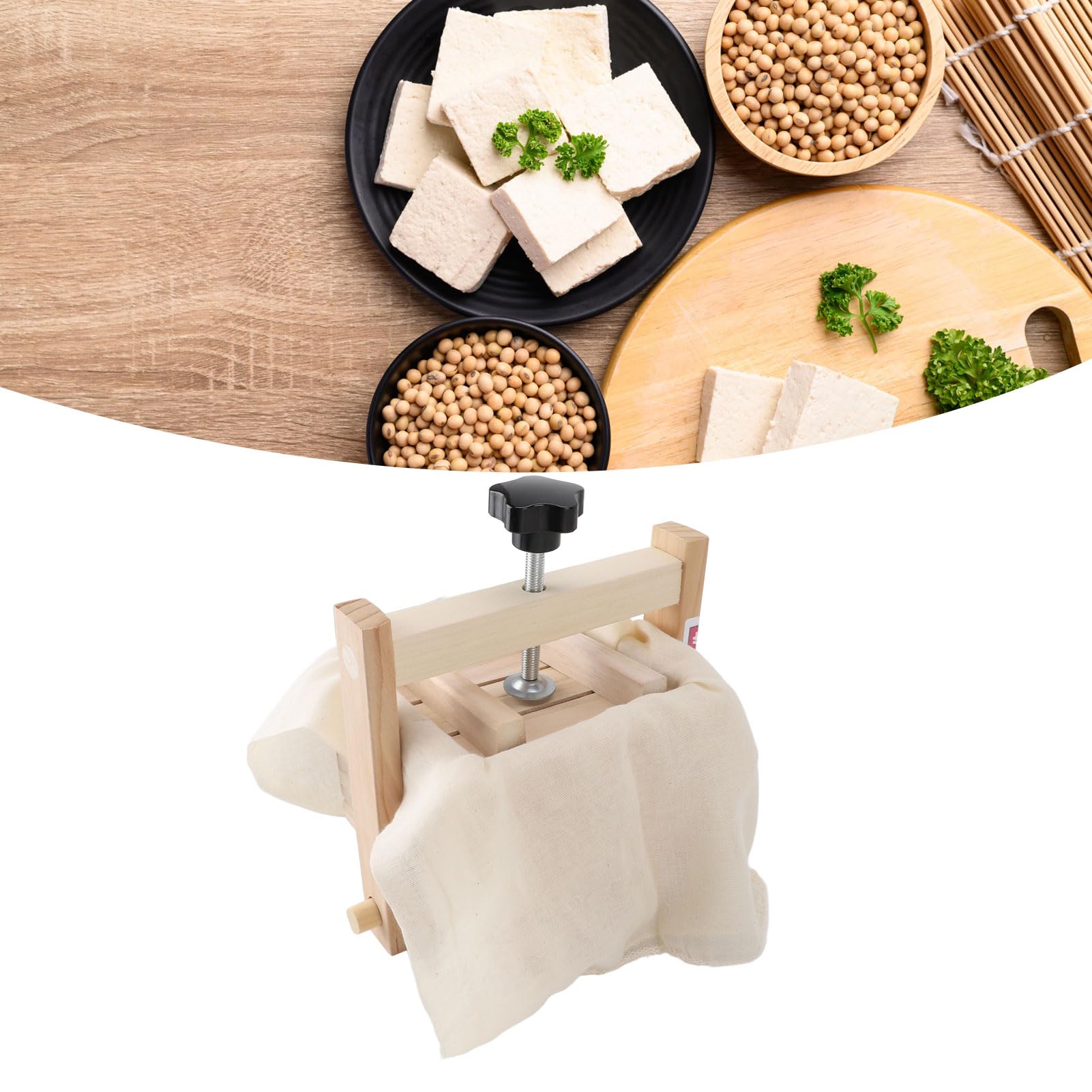 Haofy Tofu-Form aus Platanholz, für zarte Tofu-Textur & Verschiedene Formen, Tofu-Maker mit natürlicher Holzqualität für Heimgebrauch, für Frühstück, gesunde Ernährung, Vegetarier