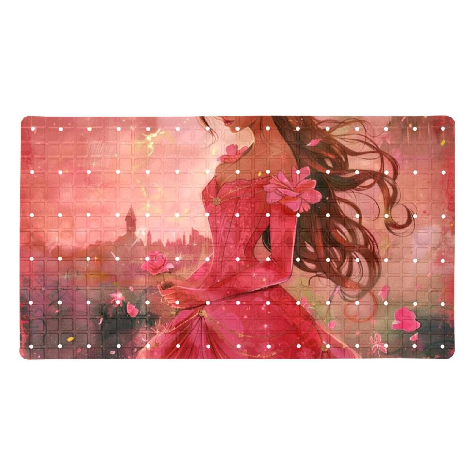 Alfombrilla de baño fácil de limpiar y segura para adultos Beautiful Rose