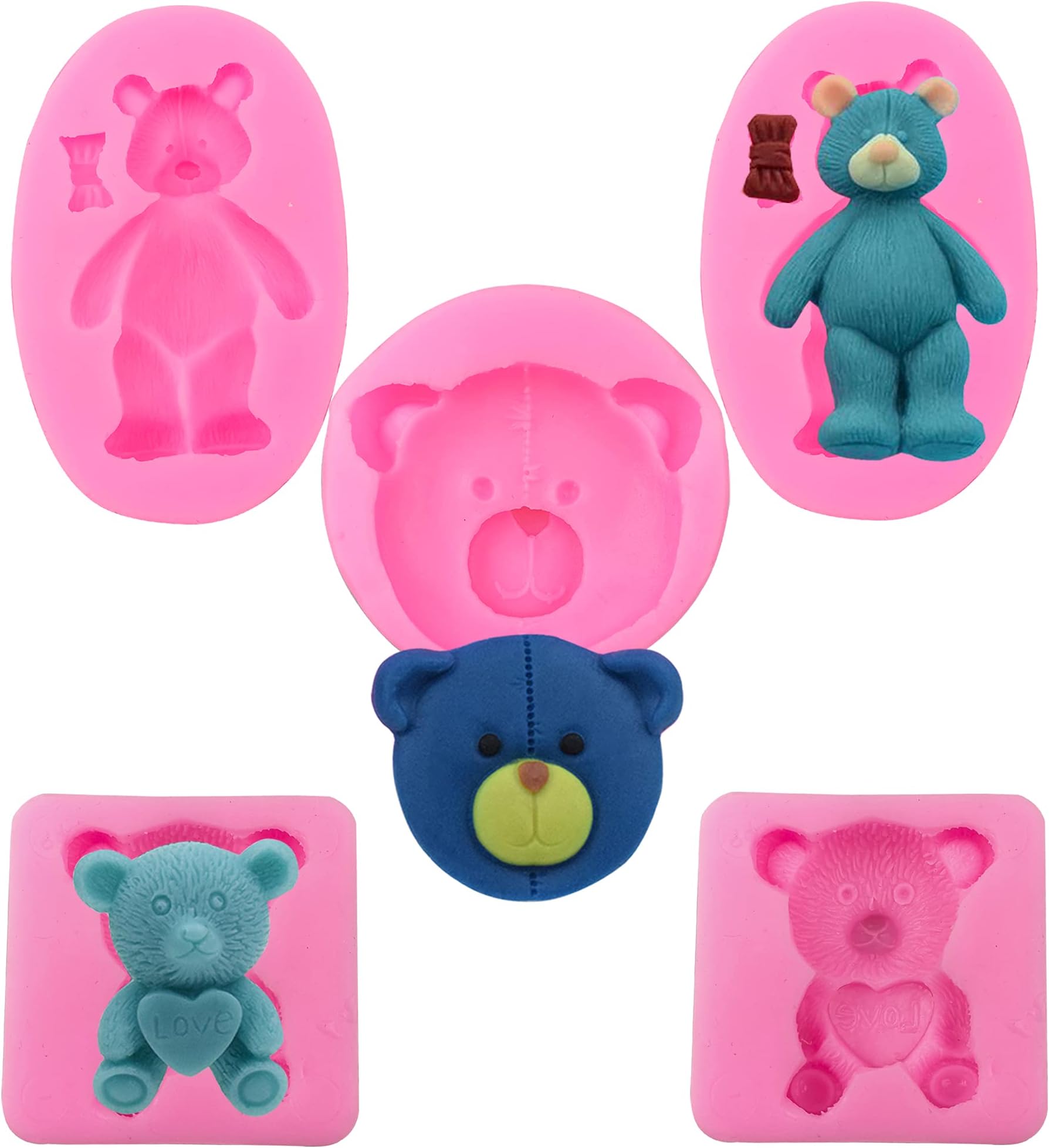 3D Bear Silicone Fondant Mould Cake Mold Cookie Decor Cake Decoration for Chocolate Soap DIY Mold Baking Cake Decoration