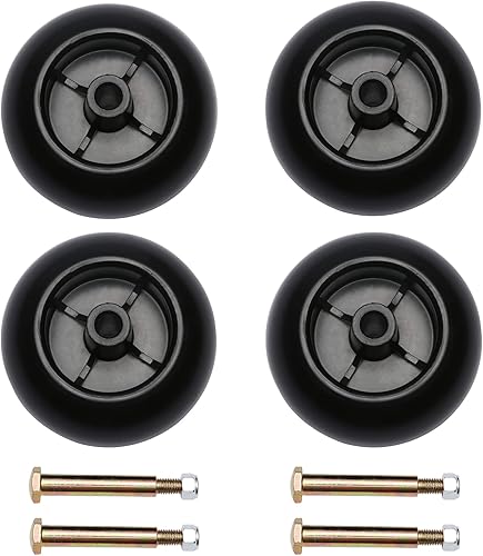 Juego de 4 ruedas de repuesto para cortacésped 753-04856A compatibles con cubiertas Cub Cadet, Husqvarna, JD, MTD y más de 38, 40, 42, 44, 46, 48 y