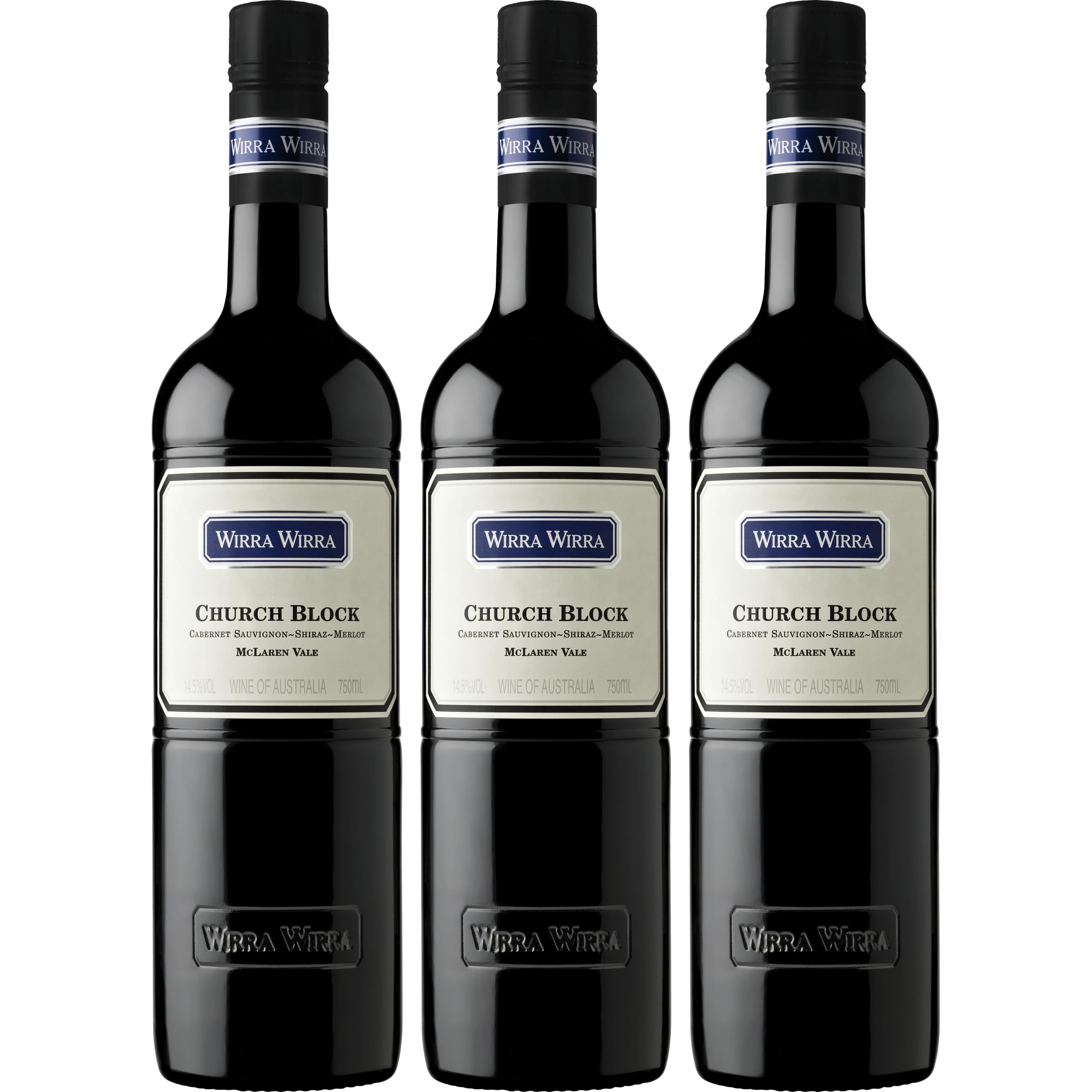Wirra Church Block Rotwein rot trocken Australien inkl. FeinWert E-Book (3 x 0.75 l)