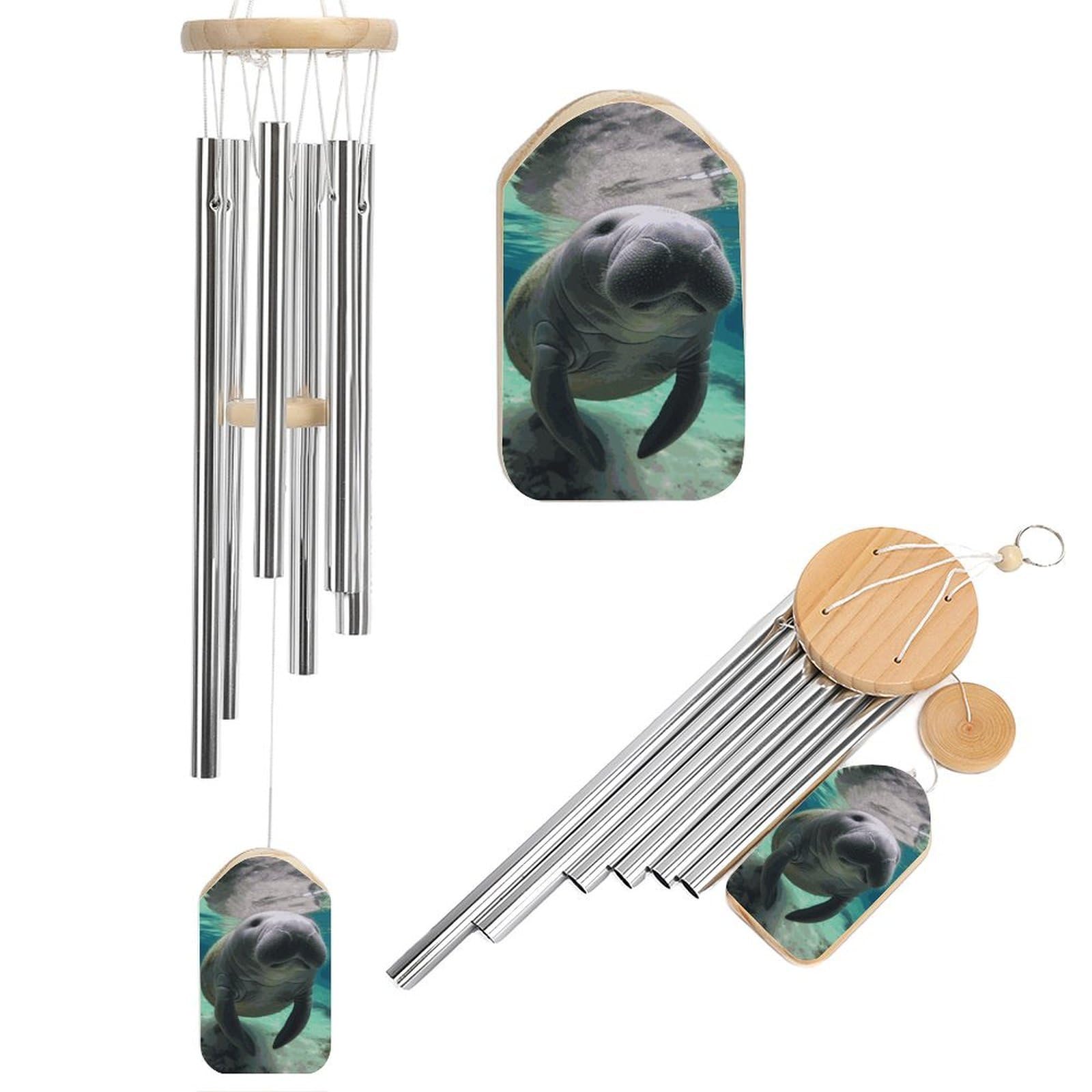 Carillon éolien en aluminium animal marin pour déco de jardin