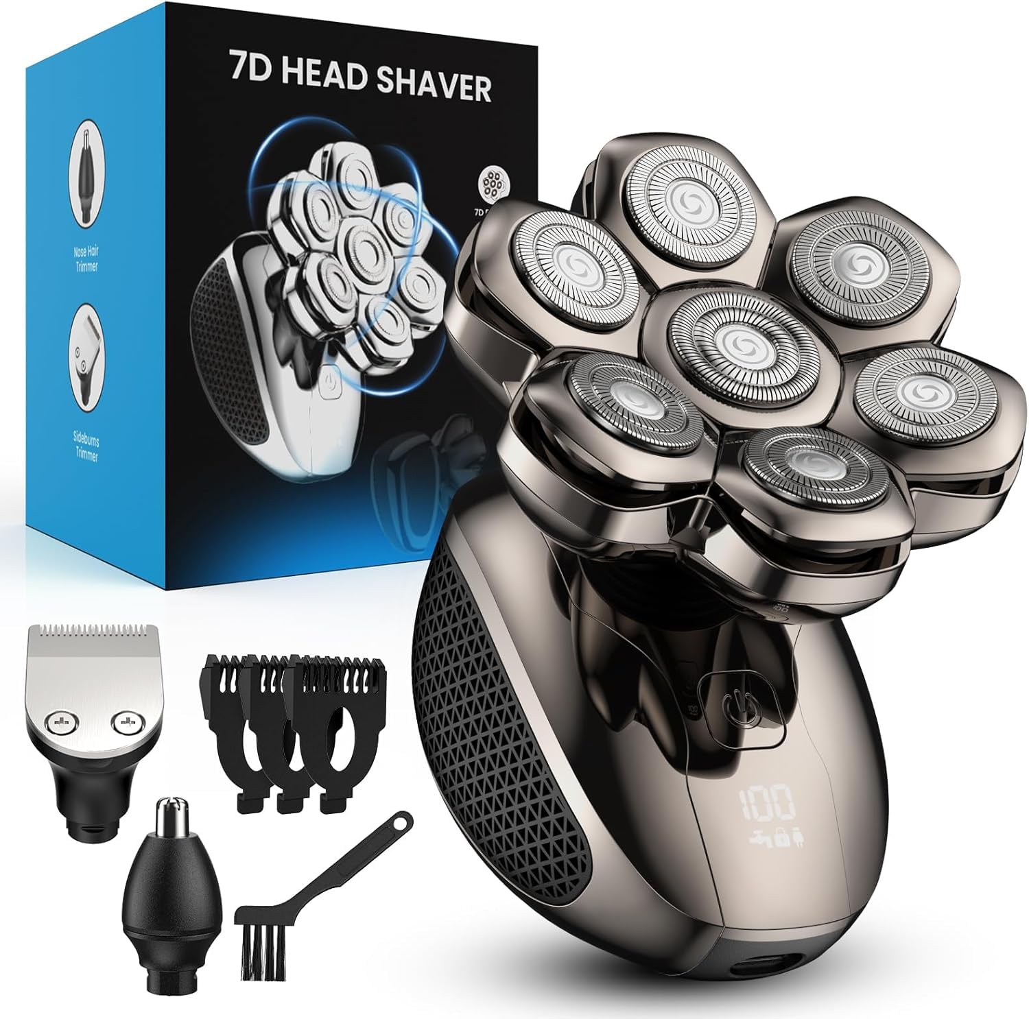 feysfew 7D Floating Head Shaver for Bald Men