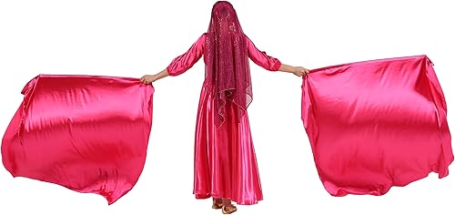 Miniatura 2 de Wuchieal Banderas rectangulares de adoración de 51 x 45 pulgadas, banderas de alabanza con varillas escalables, 1 par (rosa oscuro)