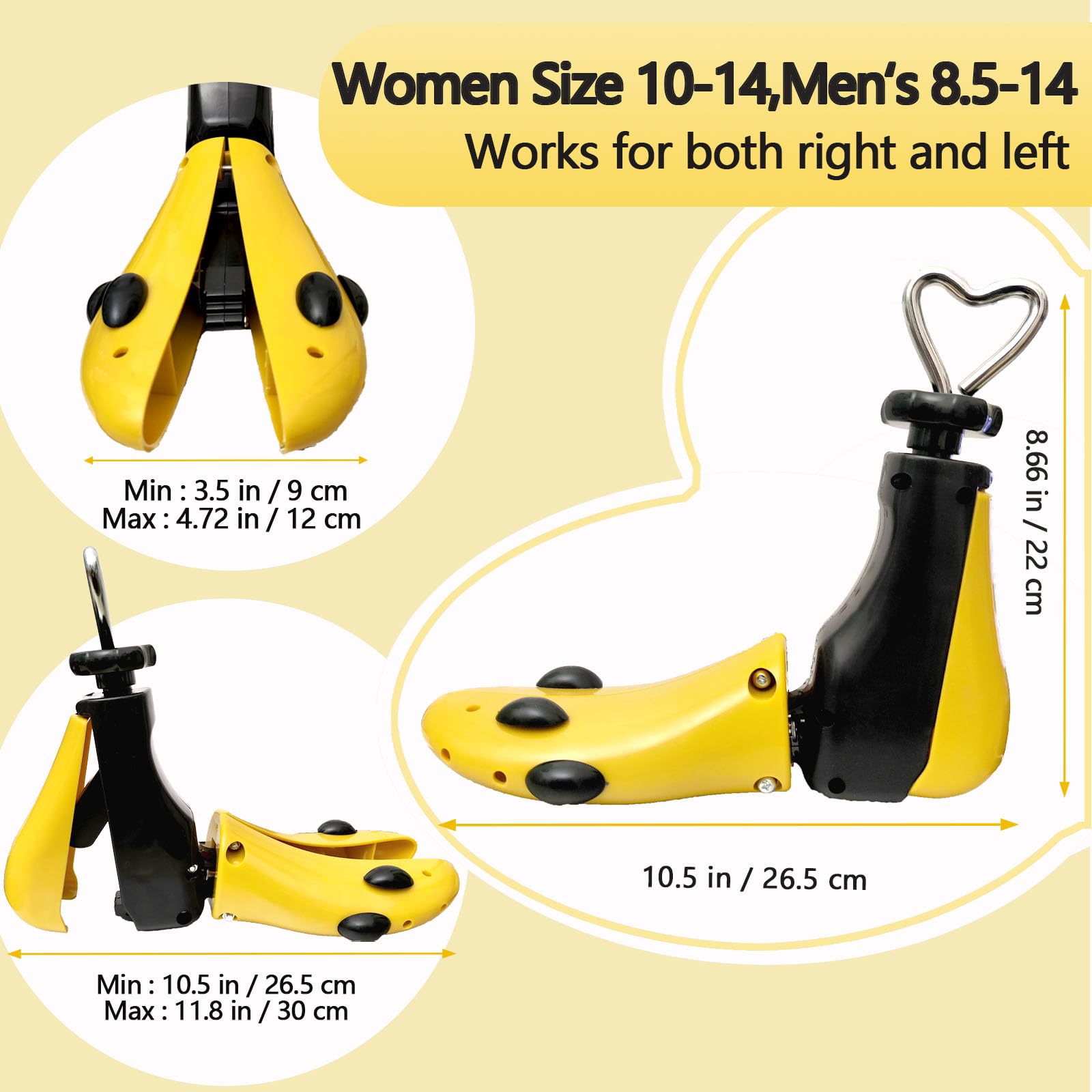 Estirador de zapatos para hombres y mujeres, estirador de botas ajustable para mujer, árbol de zapatos para pies anchos, expansor de zapatos