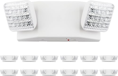 Miniatura 8 de LIT-PaTH Accesorios de iluminación LED de emergencia con 2 cabezales LED y baterías de respaldo, luz de salida estándar de EE. UU., calificada por