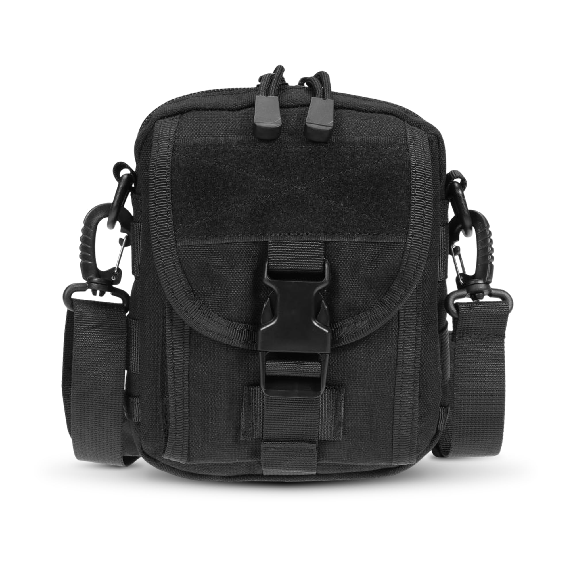 carry trip CarryTrip Black Sling Bag Unisex Multipurpose Tactical Bag Hiking Utility Belt Bag Molle Pouch Black Color-picture-23
