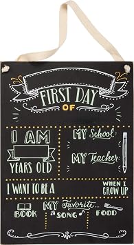 Primitives by Kathy Kids Milestone Chalkboard Sign, 9.5" x 13", My First Day of School