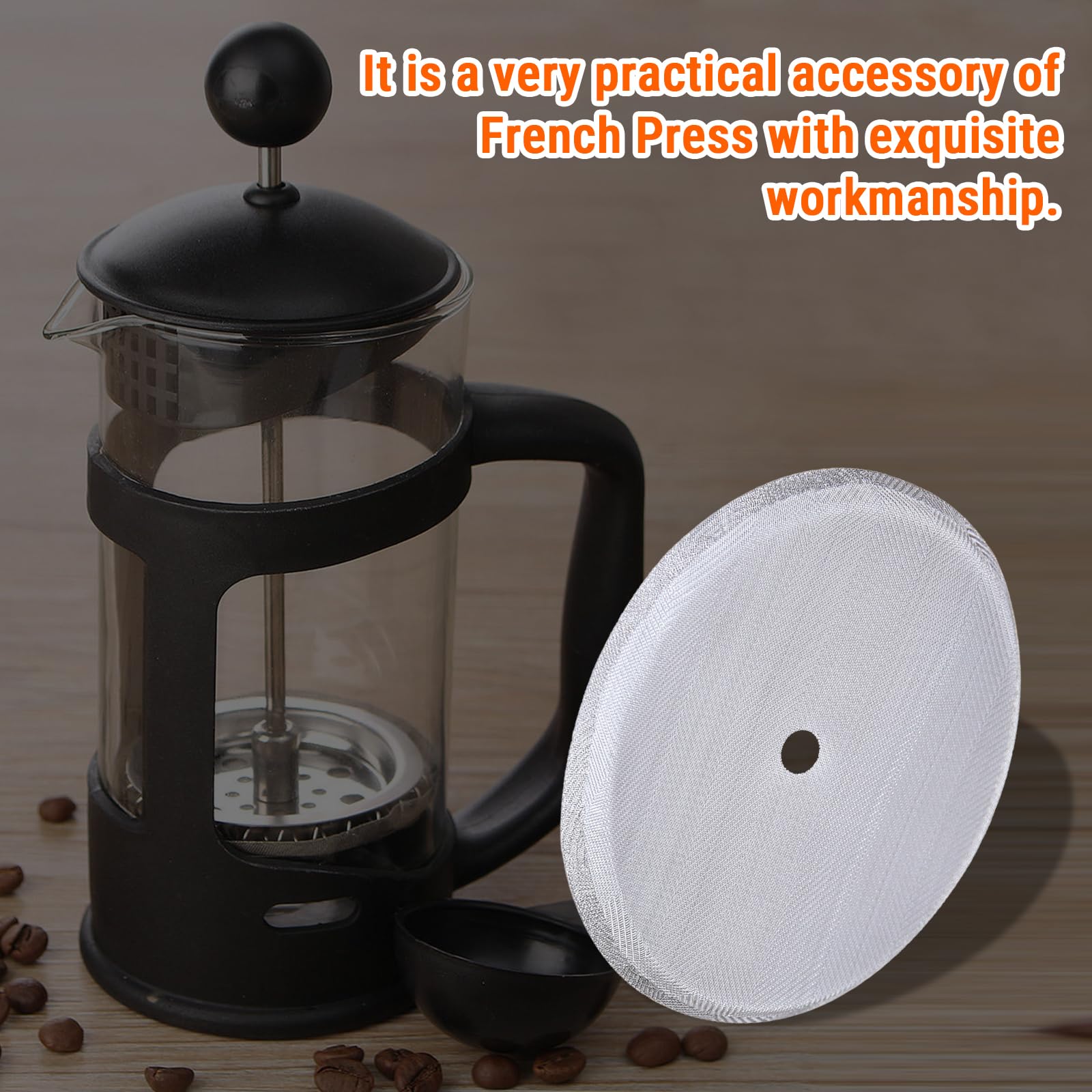 French Press Filters - 5 Pack Replacement -7
