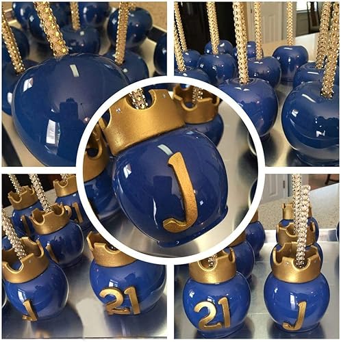 Miniatura 8 de 32 palitos de bambú de manzana, brochetas puntiagudas de madera de manzana caramelo con diamantes de imitación, envoltura de malla de diamante,