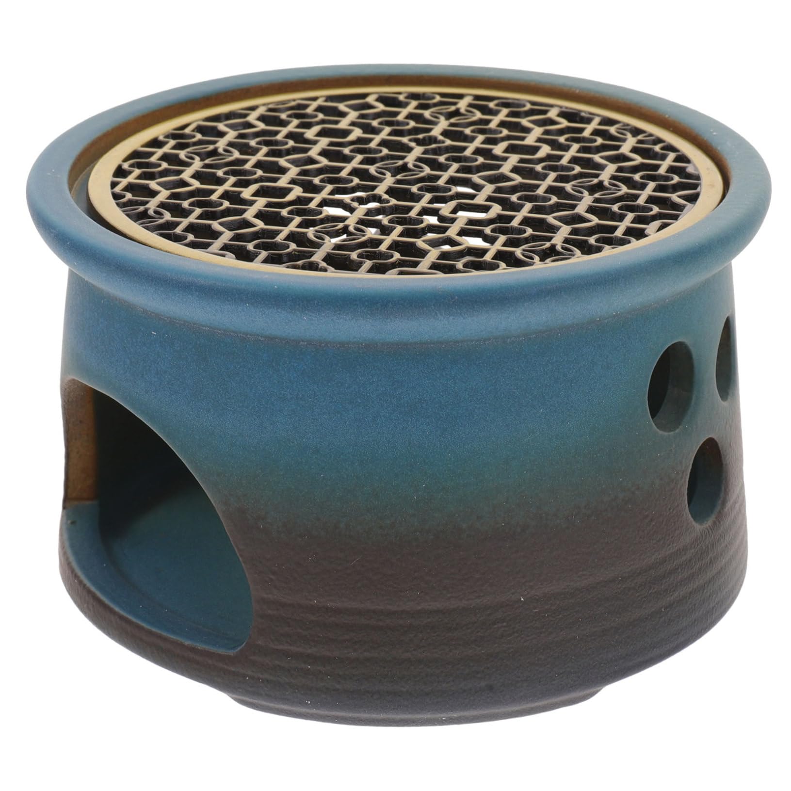 BRIGHTFUFU Tea Light Candle Warmer Elegant Ceramic Teapot Stand Heat Resistant Base for Wax Melts for Living Room Office Decor Smooth Surface Safe to Use